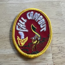 VTG BSA Boy/Cub Scout BSA Oval FALL CAMPOUT Camping Patch • picture