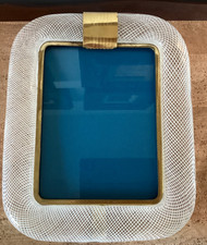 Vintage Italian Murano glass picture frame With filigree glass design 1950’s picture