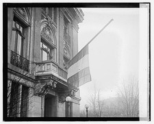 Photo:French Embassy Washington DC 1924 Embassy Building Flag picture