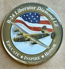 AIR FORCE COMMEMORATIVE 2023 COIN B-24 LIBERATOR DIAMOND LIL Coin picture