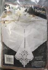 Battenburg Lace Tablecloth Set w 4 Napkins Oblong 66 x 118 White 100% Cotton New picture