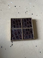 Vintage Volupte Alligator skin Compact Mirror Powder Makeup picture