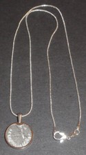 Meteorite Pendant with 20 Inch Silver Chain Necklace Aletai Meteorite with COA picture