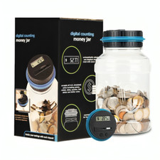 Digital Coin Counting Piggy Bank 1.8 L Vcertcpl LCD US Coins Jar – Auto‑Counter picture