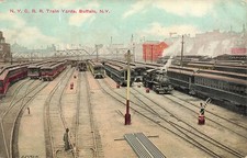 NEW YORK POSTCARD: N.Y. C.R.R. TRAIN YARDS, BUFFALO, NY picture