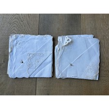 Vintage 1940s Madeira Embroidered Tea Cloth & Napkin Sets Original Lead Seal NOS picture