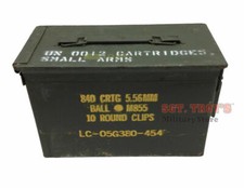 Original .50 CALIBER 5.56mm Military AMMO CAN M2A1 M2A2 50CAL METAL AMMO CAN BOX picture