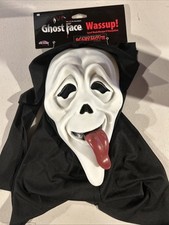 SCARY MOVIE WASSUP GHOST FACE STONED TONGUE COSTUME MASK . Scream Movie picture