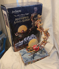 Jim Shore Masterpiece Santa Sleigh Musical Lighted 