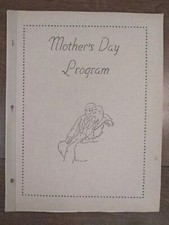 vintage Mother's Day Program National Reference Library Cleveland war mothers picture