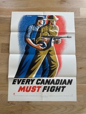 Original WWII Canadian Propaganda Poster 