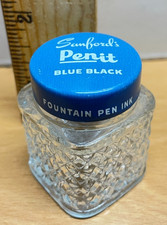 Vintage Sanford's Penit Rare Blue Black Ink Empty Bottle | Excellent picture