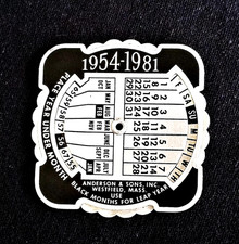 Vintage 1954-1981 MANAGER HOTELS PERPETUAL CALENDAR New York Boston Cleveland picture