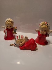 Vintage LEFTON Japan Sleepy Christmas Angel Figurines Set picture