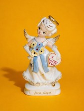 CUTE Vintage June Bride Angel Figurine Japan 1950s Kitschy Retro Napco Ceramic picture