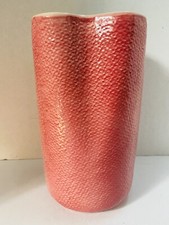 Vintage Stoneware Pottery Shawnee USA 880 Vase, Rose Blush Color Gloss Finish picture