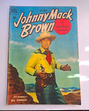 Johnny Mack Brown #6 Aug-Sept 1951 Dell Comics Golden Age Western Photo Cover picture