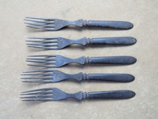 FIVE Early Indian Wars Mess Forks Custer Era Circa 1874 picture