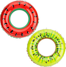 Pool Tubes, Inflatable Pool Floats for Kids, Inner Tubes for Pool, Summer Fruits picture
