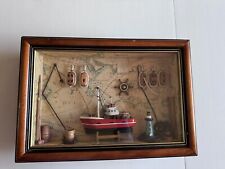 Vintage 3D Nautical Sail Boat Model  Diorama Shadow Box Picture picture