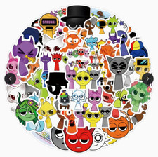 SPRUNKI Incredibox - 55 STICKERS No Duplicates - Random Sprunki Stickers Gift S picture