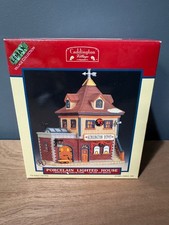 Vintage 1999 Lemax Caddington Village Kensington Depot Porcelain Lighted House picture