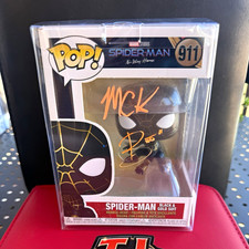 Funko Pop Spider-Man #911 Black & Gold Signed DJ Rivers SWAU picture