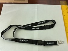 Sheriff Lanyard Neck ID/Card Key Holder New black ,Sheriff  both sides picture