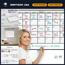 Large 36x48 Dry Erase Wall Calendar - Giant Reusable Monthly Planner, Whiteboard picture