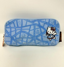 VTG 2003 Hello Kitty Chocolat Angel French Café Zip Pouch Blue Pencils Makeup picture