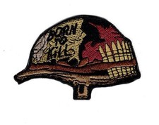 Born to Kill Full Metal Jacket Helmet Embroidered Hook Patch picture
