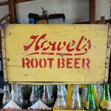 Rare Antique Vintage 1920's-1930's Howels Root Beer Advertising Wood Crate picture