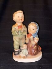 Lefton Figurine American Children Vintage Figurine Boy & girl W/ apples #359 picture