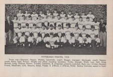 1956 Pittsburgh Pirates Team Photo Vintage Magazine Page Panel, Roberto Clemente picture