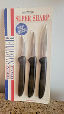 Vintage Sabatier Cuisine de France Super Sharp 3 Paring Knife Set Sealed NOS picture