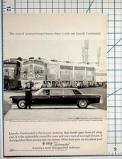 1960s Lincoln Continental Limousine Car Ad Santa Fe Railway World's Fair picture
