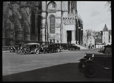 CHARTRES THE CAR PARK C1910 ANTIQUE PHOTO Magic Lantern Slide FRANCE picture