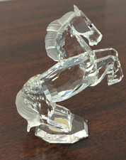 Vintage Action Zajecar 24% Lead Crystal Rearing Horse Figurine Yugoslavia 5