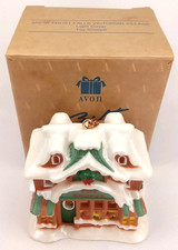 Vintage Avon Snow Frost Falls Toy Shoppe Christmas Light Cover With Original Box picture