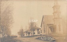  A14 MAINE Me Real Photo RPPC Postcard 1915 CLINTON F.B. Church Homes picture