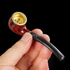 New Imitation Wood Pipe Men's Resin Pipe Old-Fashioned Dry Pipe Cigarette Pipe picture
