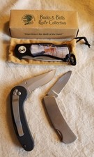 3 Pocket Knives Maxam Stainless Buck And Bulls lockback picture