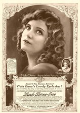 VIOLA DANA - Early Screen Actor in 1920 Ad - 5 x 7 inch Reprint picture