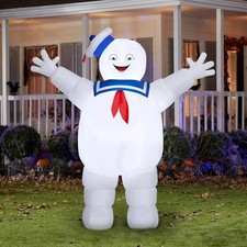 7 FT GHOSTBUSTERS STAY PUFT MARSHMALLOW MAN Airblown Lighted Yard Inflatable picture