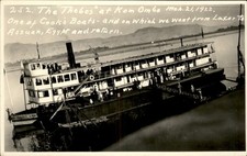 Cook's River Steamer Thebes at Kom Ombo Egypt c1920 Real Photo Postcard bhn picture
