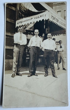 c1910s RPPC Postcard Steamship Agency Cigar Tobacco Storefront Occupational picture