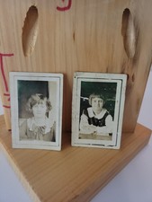 Pair 1920s Antique Schoolhouse Photo Prints ID'd Nancy Ellett Vintage Girls... picture