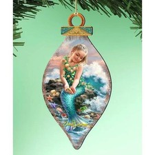 Dona Gelsinger Mermaid Princess of Sea Birch Wood Ornament Ocean picture