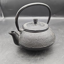 Vintage Japanese Nambu Tekki Tetsubin Cast Iron Green Tea Pot Kettle Ironware picture