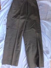 WWII U.S. Army Officers Regulation Wool Trousers 36r OD True Vintage Miltary picture